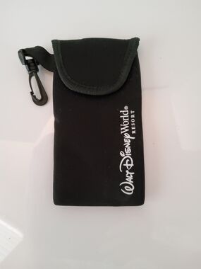 Disney Black Walt Disney World Sunglasses Case/Phone Pouch with Clip